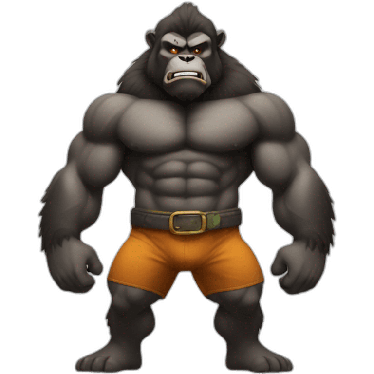 muscular and angry goril emoji