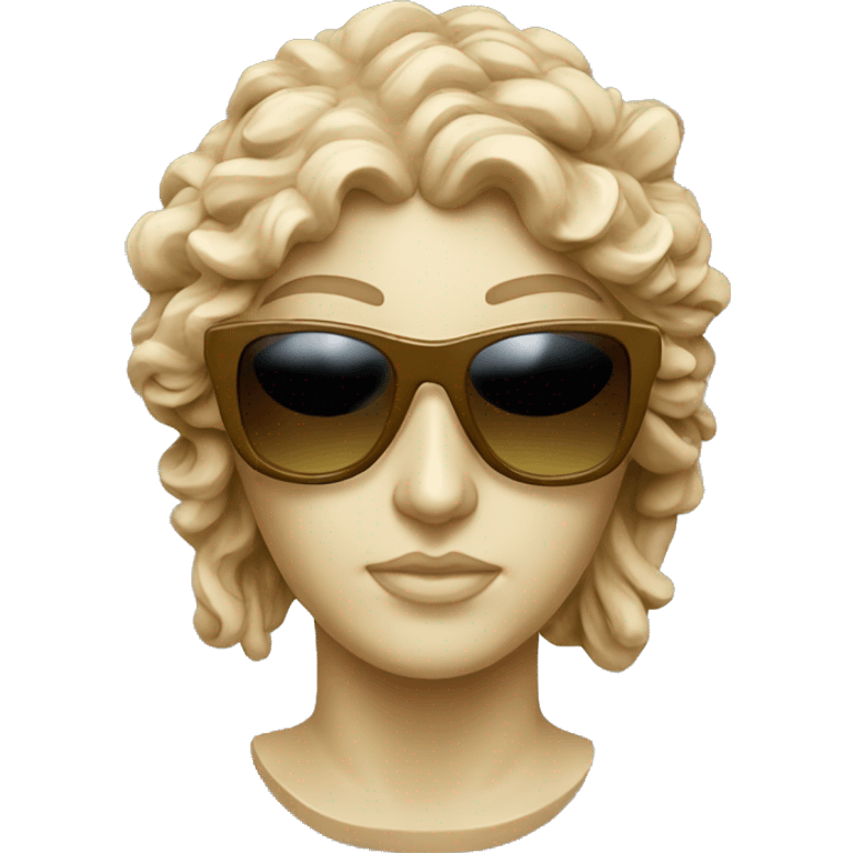 greek goddess sculpture sunglasses emoji