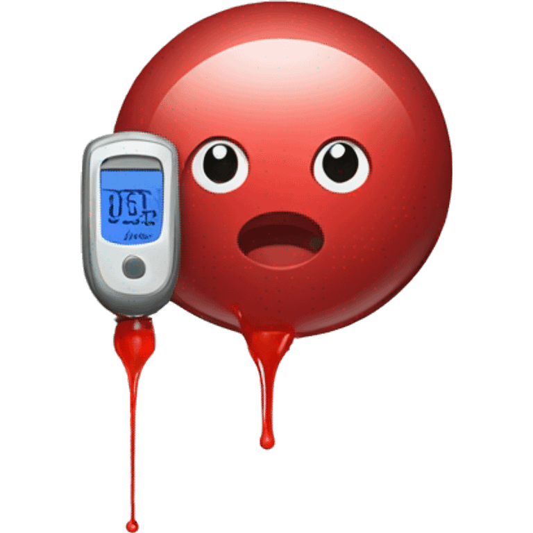 diabetes device testing blood emoji