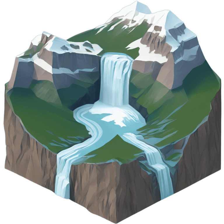 Glacier National Park isometric emoji