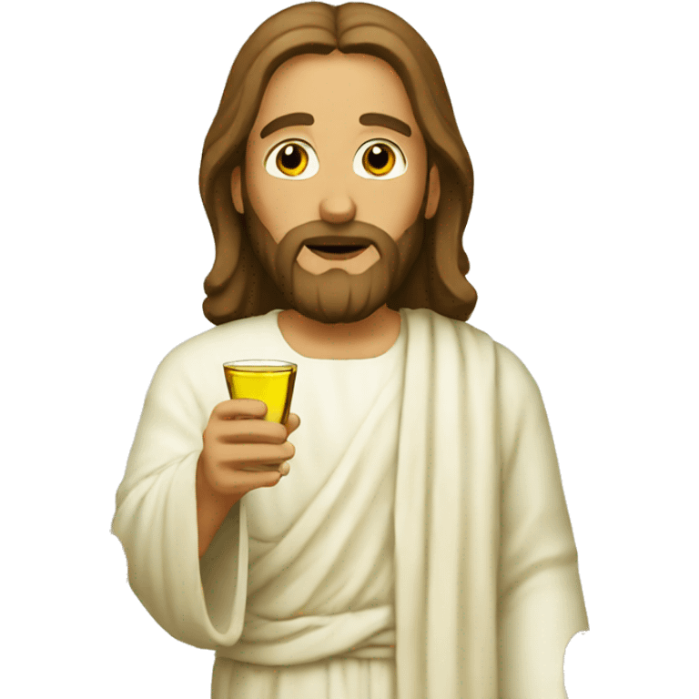 Jesus taking shots emoji