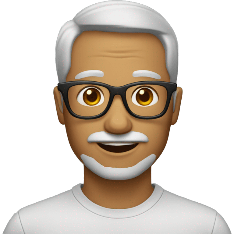 calvo con gafas y 48 años emoji