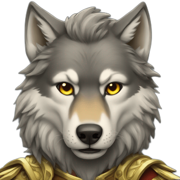 Wolf king emoji