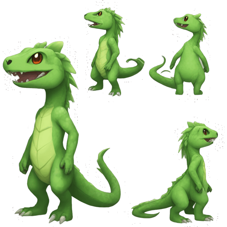 Anthro Sona Fakemon Reptile Full Body emoji