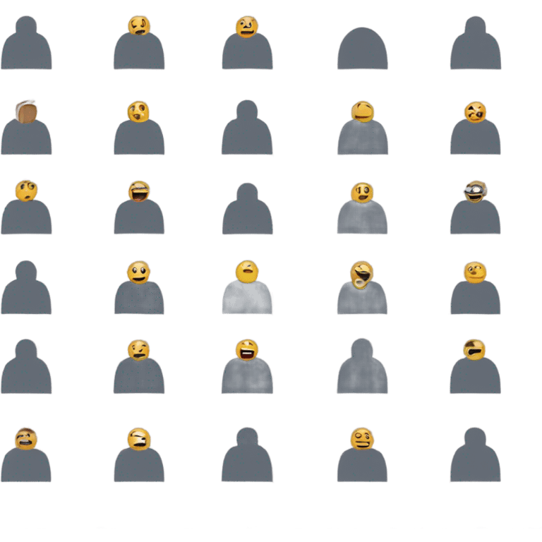 Minimalist depression-themed emoji set, Pixel perfect emoji