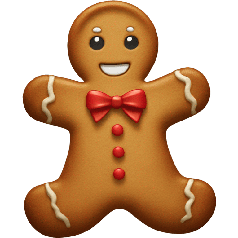 Gingerbread with red bow emoji