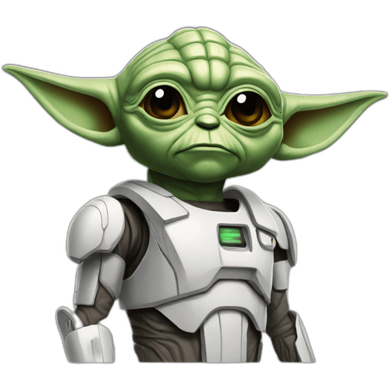 yoda as cyborg emoji