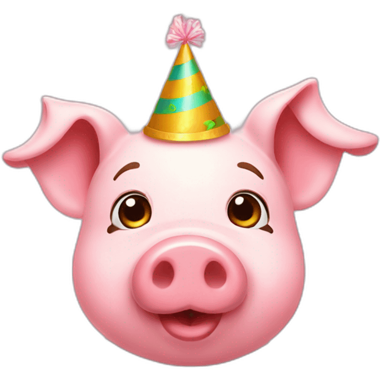 Birthday pig emoji