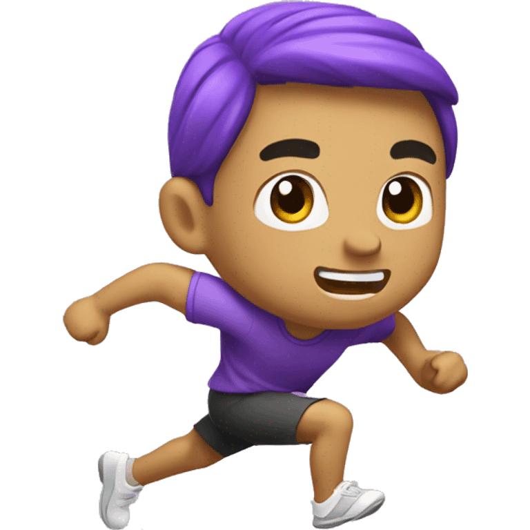 liuxiang running fast purple emoji