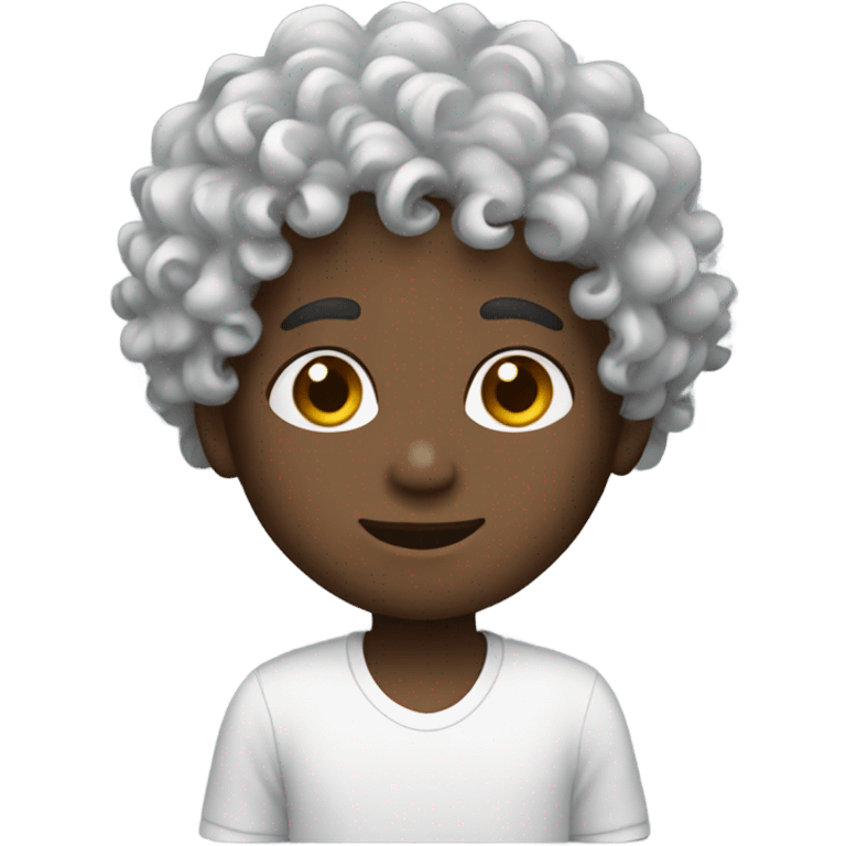 black curly boy emoji