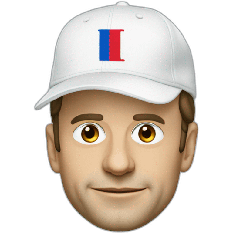 Emmanuel Macron with « la CGT » hat emoji