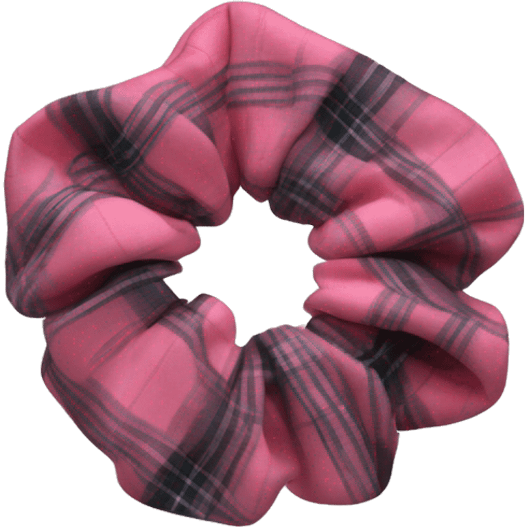 pink plaid scrunchie emoji