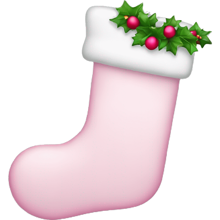  light pink Christmas stocking emoji