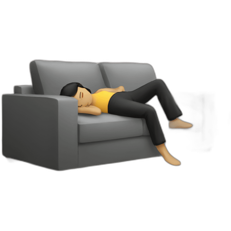 Person sleeping on tv emoji