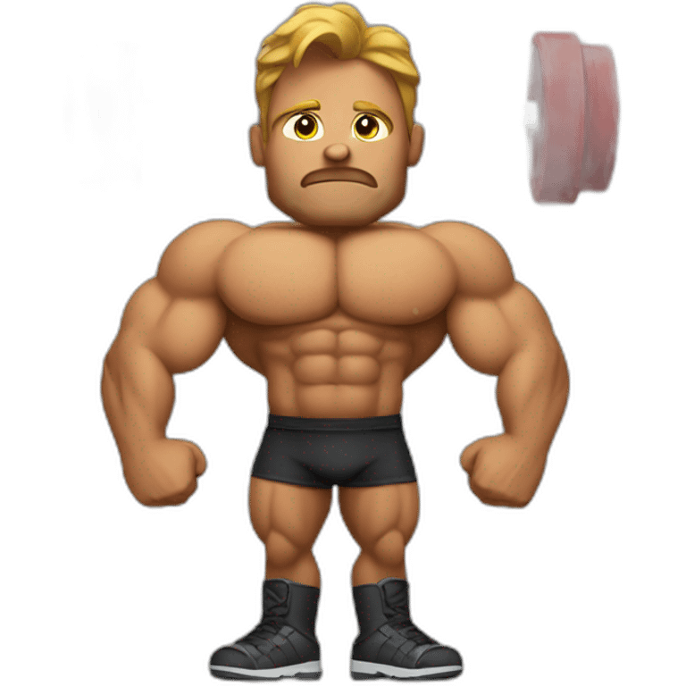 ambiguous bodybuilder emoji