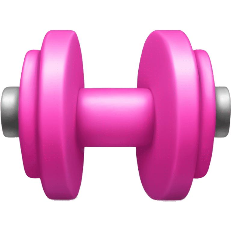 Cute dumbbell with pink light bow emoji