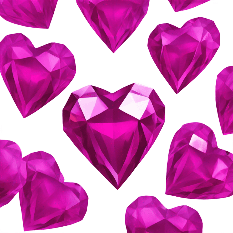 Fuchsia diamond heart emoji