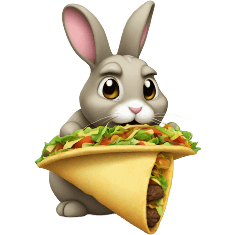 bunny eating a taco  emoji