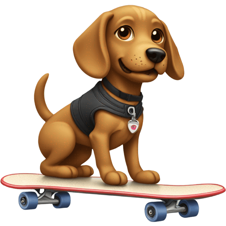 Dog skateboarding  emoji