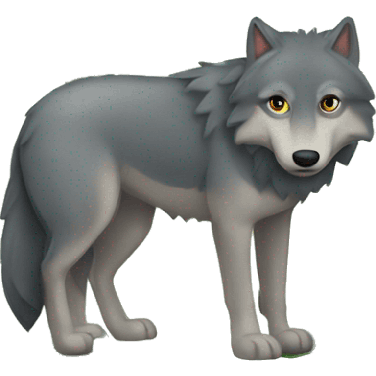 wolfs in the forest emoji