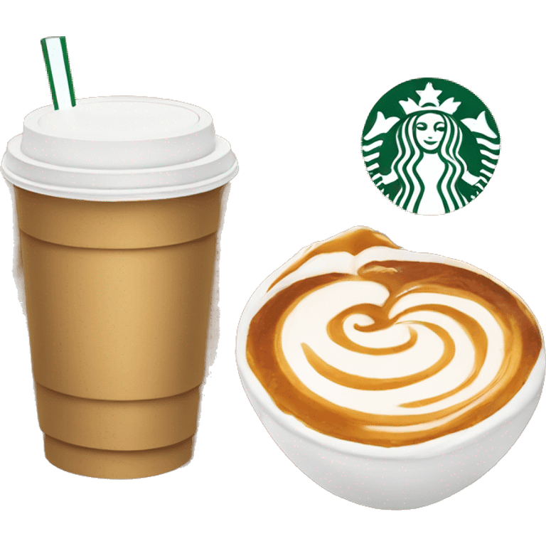 Cafe caramel macciato Starbucks  emoji