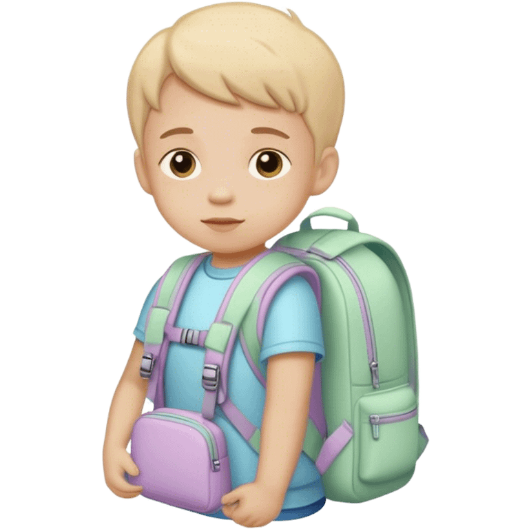 child with pastel backpack emoji