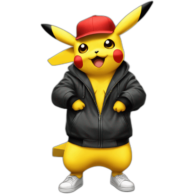 Pikachu as a gangster emoji