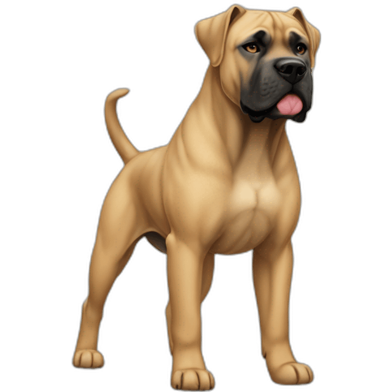 dog Cane Corso color fawn full body emoji