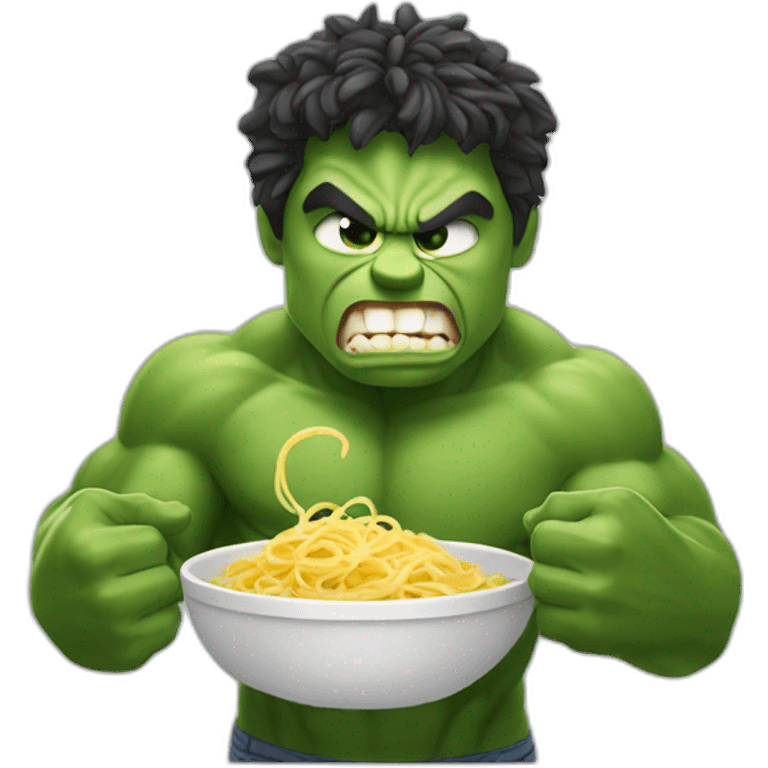 The Hulk Eating Pasta emoji