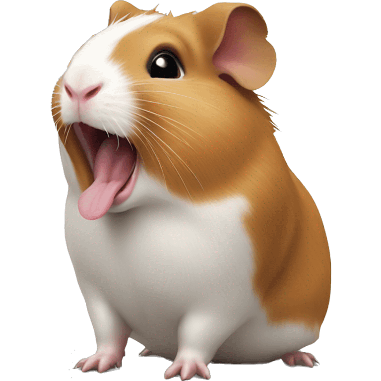 Guineapig yawning emoji