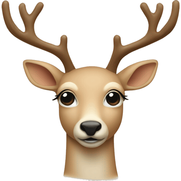 Beige asthetic Christmas deer emoji