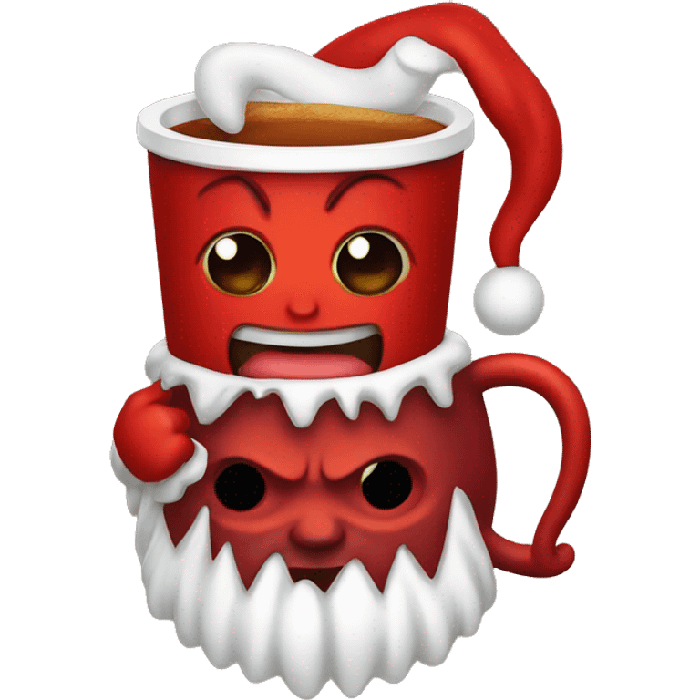 devil with santa cup emoji