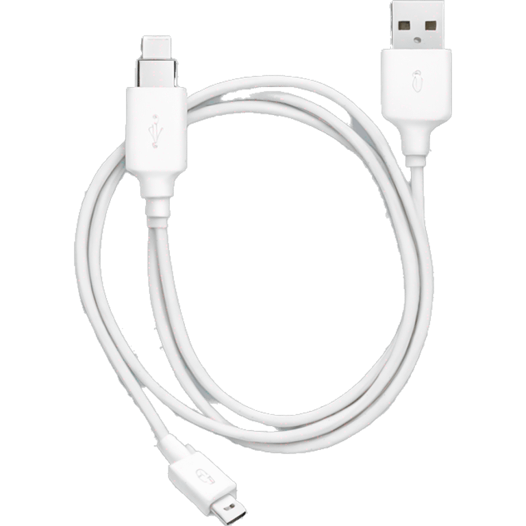 White usb cable emoji