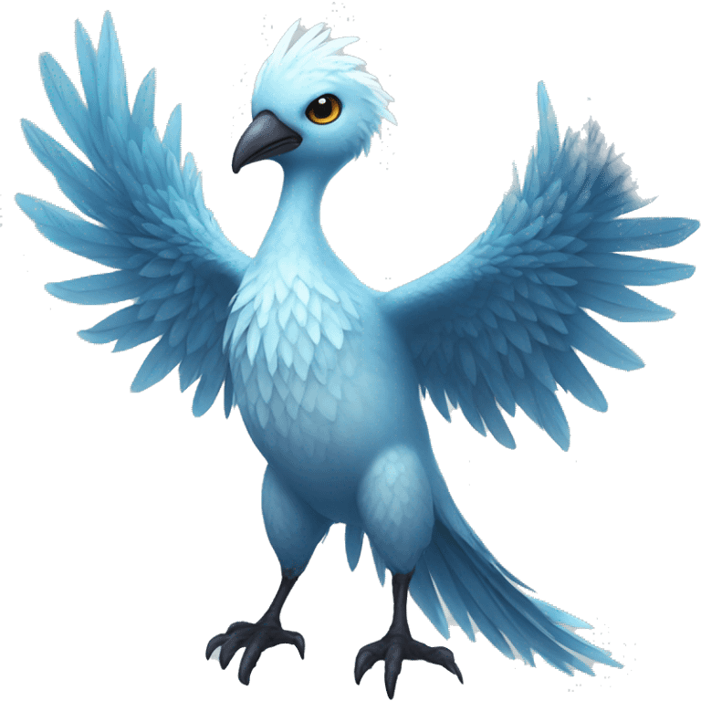 Fantasy ice bird full body emoji