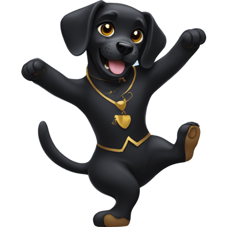 Cocker who dance With black cat  emoji