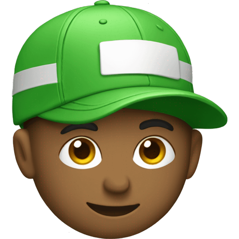 A guy wearing a hat which says "build your ideas" green cap emoji