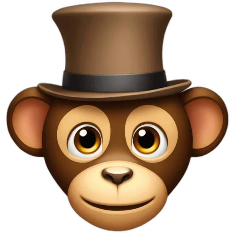 young monkey in b-day hat emoji