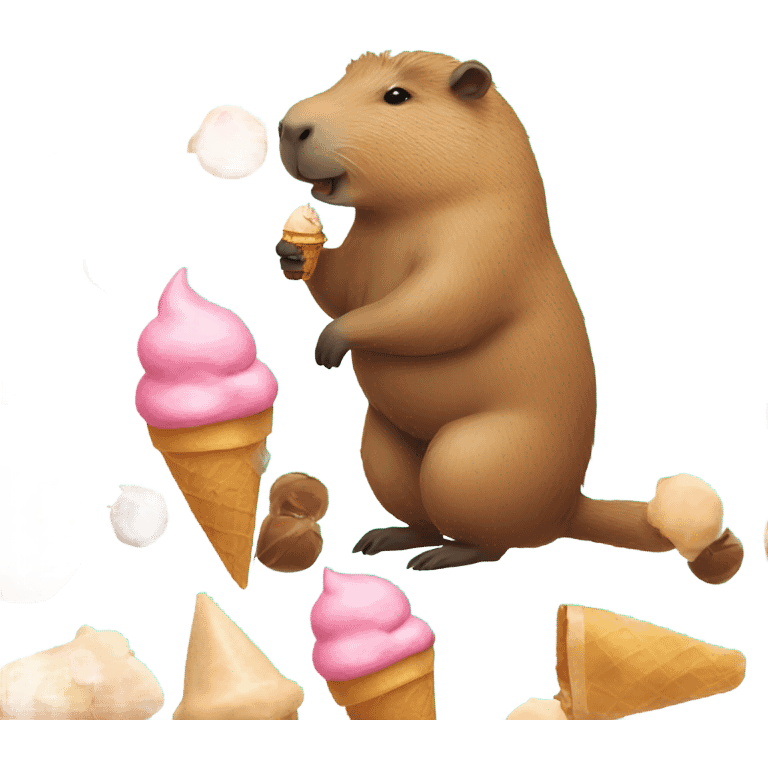 capybara with ice cream  emoji