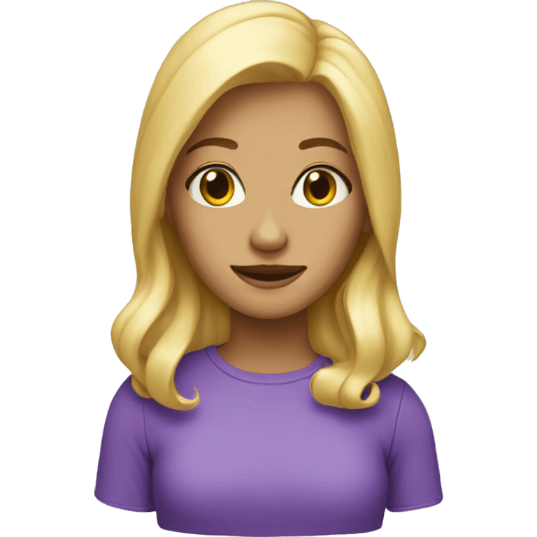 Blonde-puple head girl emoji