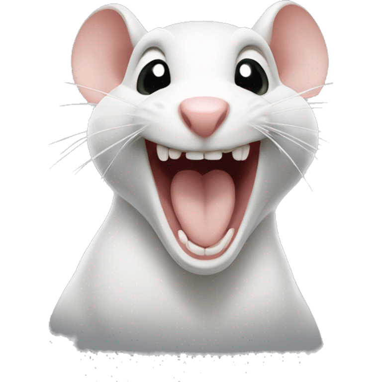 Laughing rat with big teeth pointing at you emoji