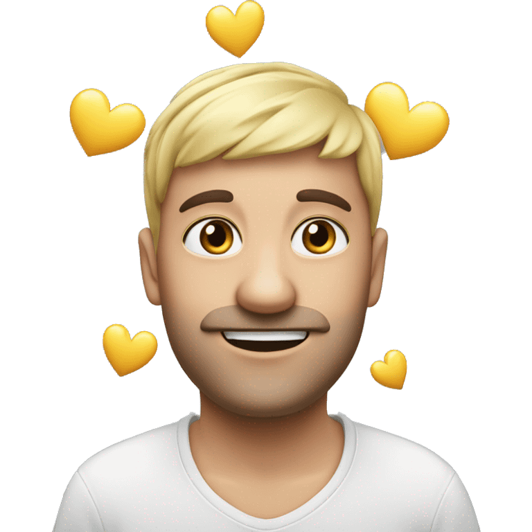 Emoji mit Herzen im Kopf fliegen ￼ emoji