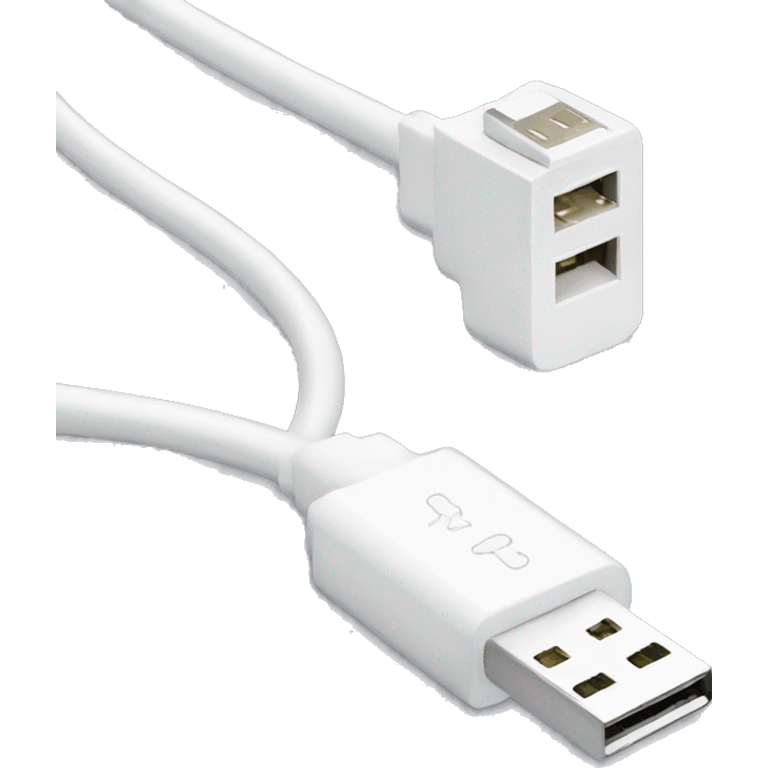 White usb cable emoji