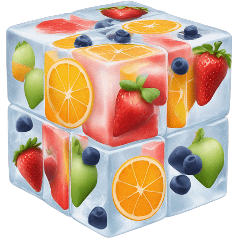 Block fruit ￼ ice emoji