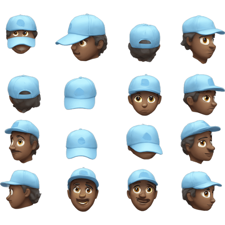 pastel blue cap emoji