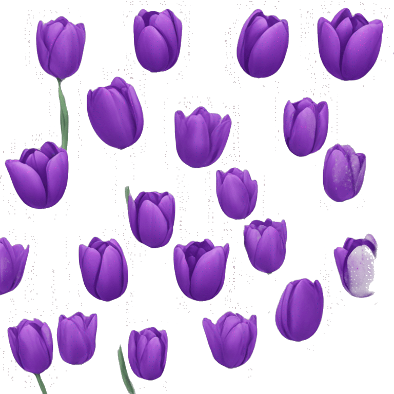 Purple tulips emoji