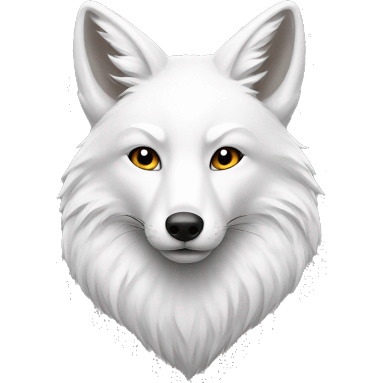 a beautiful white fox emoji