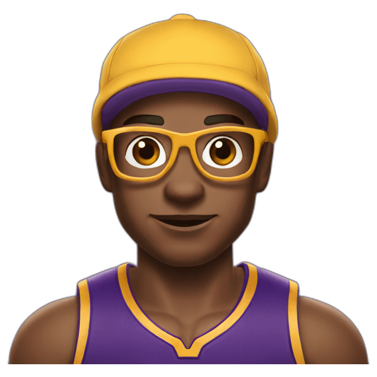 spider-man wearing lakers jersey emoji