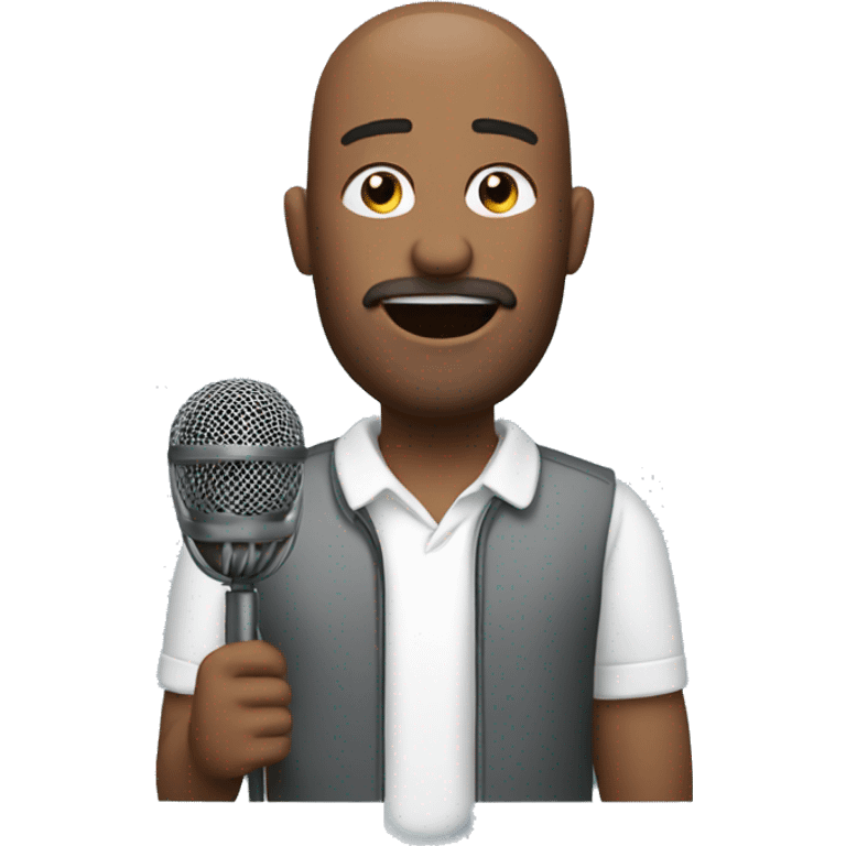 Man talking to a microphone podcast emoji