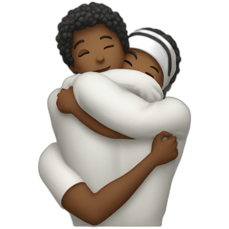 Lovers hug ( white ) emoji