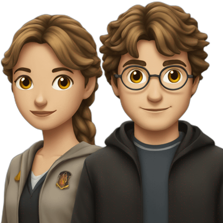 Hermione et et harry Potter emoji